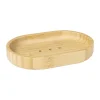 Xenos Badkamer Accessoires|Zeepbakjes-Zeepbakje bamboe - naturel - 2x9x13.5 cm