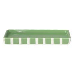 Xenos Zeepbakjes|Kerstcadeaus-Zeepschaaltje blokjes - groen/wit - 1.3x15.8x8.3 cm