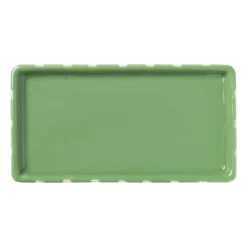 Xenos Zeepbakjes|Kerstcadeaus-Zeepschaaltje blokjes - groen/wit - 1.3x15.8x8.3 cm