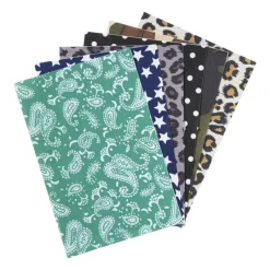 Xenos Knutselspullen-Zelfklevende stof prints - multikleur - set van 6
