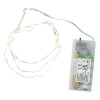 Xenos Kerstverlichting|Kerstboom Verlichting-Zilverdraad verlichting met 20 LED lampjes - warm wit - 95 cm