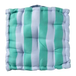 Xenos Kussens-Zitkussen groen/blauw - 40x40x8 cm
