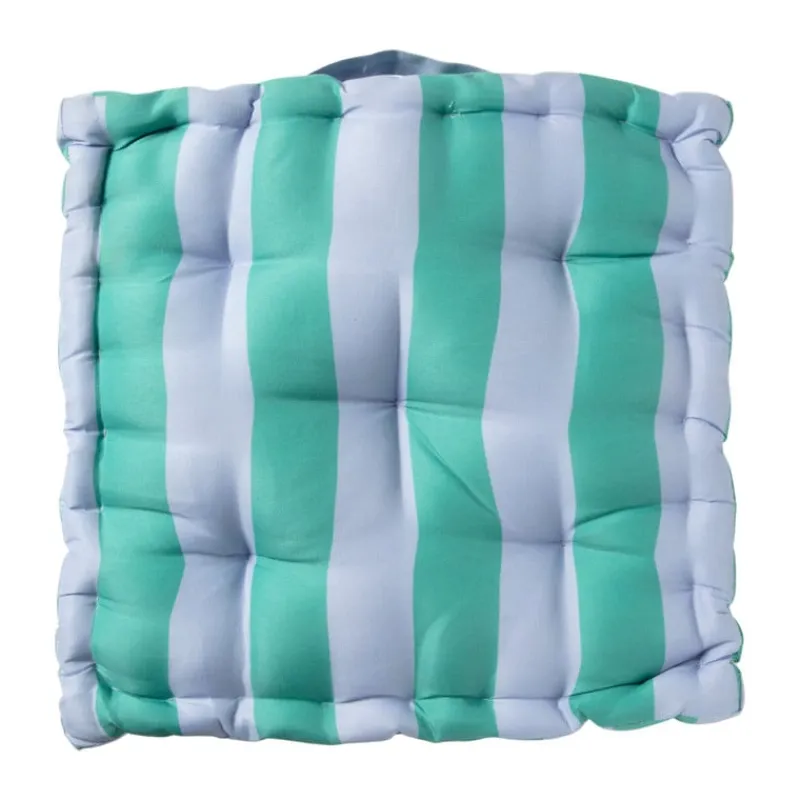 Xenos Kussens-Zitkussen groen/blauw - 40x40x8 cm