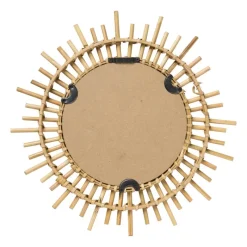 Xenos Wandspiegels-Zonnespiegel bamboe - ø29 cm
