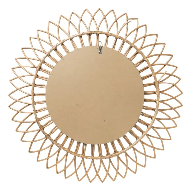 Xenos Wandspiegels-Zonnespiegel rotan - ø76 cm